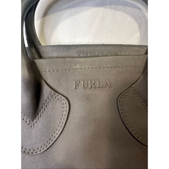 Furla Rubber Top Handle Olive Green Bag - Picture 2 of 10